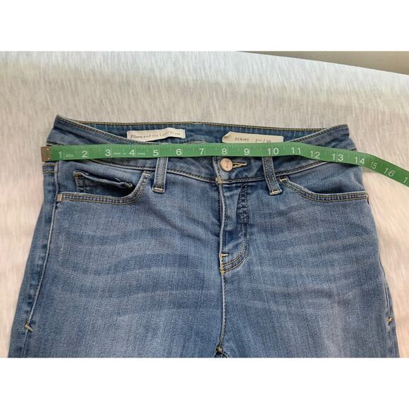 Pilcro And The Letterpress Women's Blue Denim Raw Hem Two Tone Jeans Size 26 - Picture 5 of 8